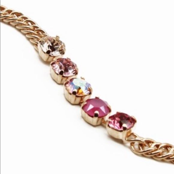 JS Jewelry Jewelry - Rose gold Pink Swarovski elements bracelet